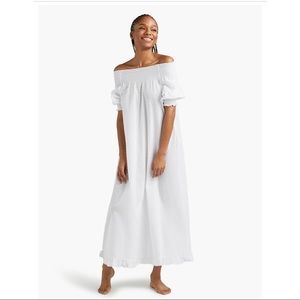 Hill House Home Caroline Nap Dress in sheer white Swiss dot XXS
